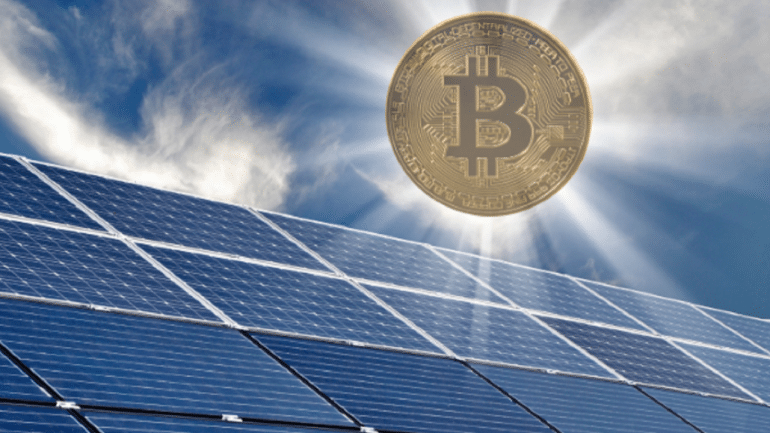 using a solar panel kit to power crypto mining